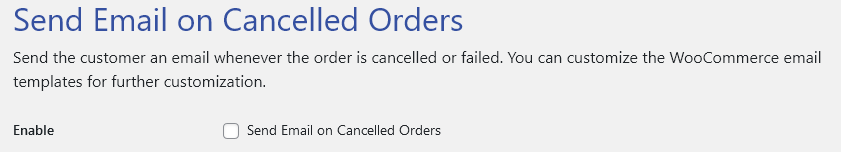 send email on cancelled orders for woocommerce